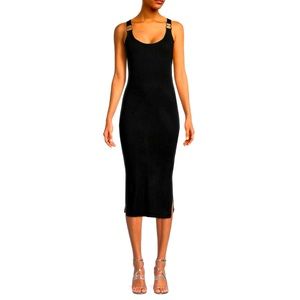 T Tahari Ribbed Calf Midi Dress Size S NWOT